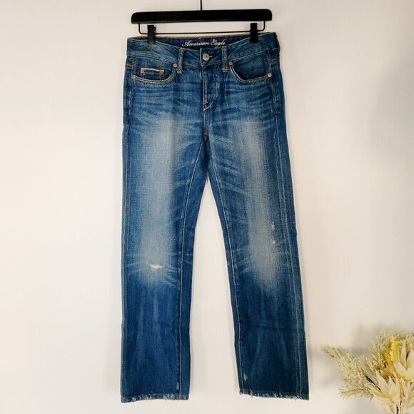 American Eagle Outfitters Premium Denim Distressed Women's Jeans Size 0 - Picture 1 of 7